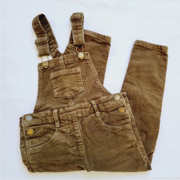 Jamie Kay Kid's Brown Corduroy Overalls - size 4 - Picture 1 of 4